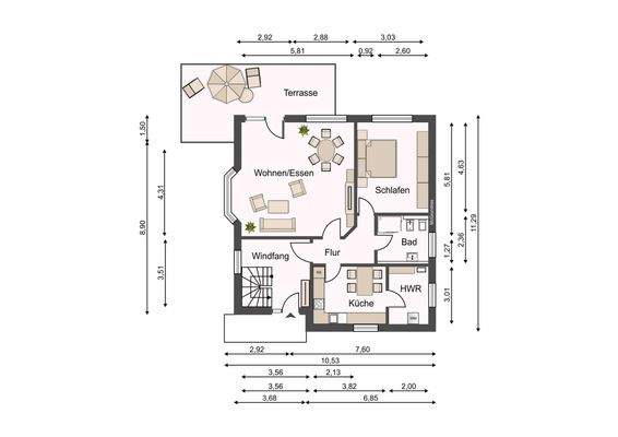 Bungalow Erdgeschoss