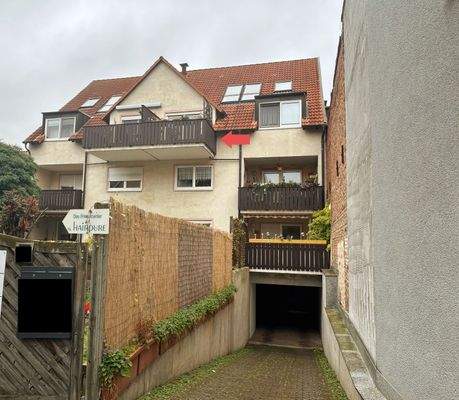 Rückansicht und Balkon