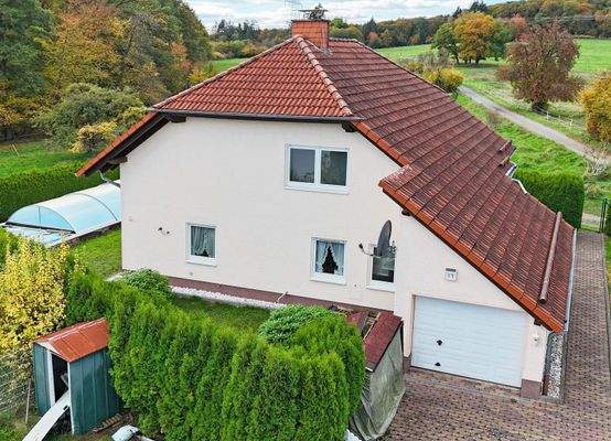 Vorderansicht des Hauses