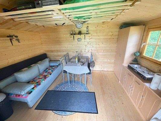 Innenaufnahme der Laube