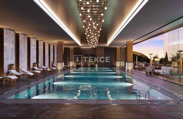 Apartments in a Sea-View Complex with Security in İzmir Konak