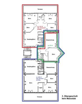 3. Obergeschoß Teilflächen