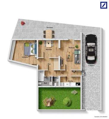 Haus 8 EG Carport + Garage