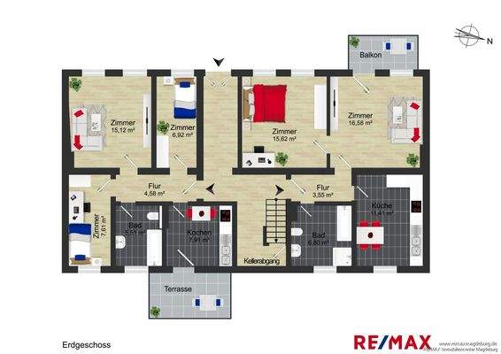 Grundriss Umfassungsstrasse 23 EG