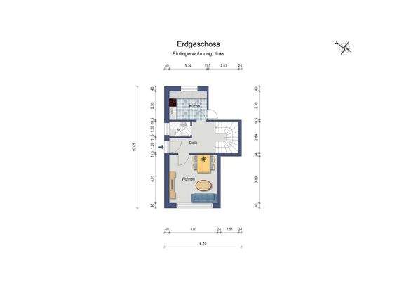 EG links Einliegerwohnung