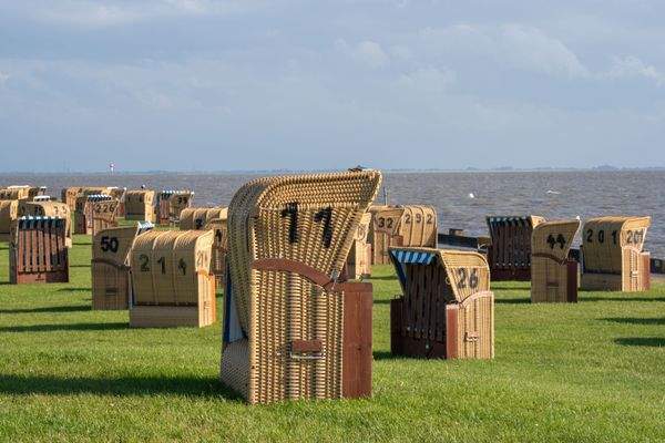 Strandkörbe am Wremer Grünstrand