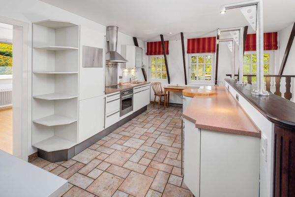 Küche im Dachgeschoss