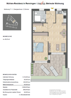 Grundrissdatenblatt Whg. 7