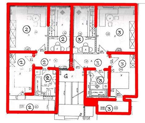 Wohnung 2+3 Grundriss