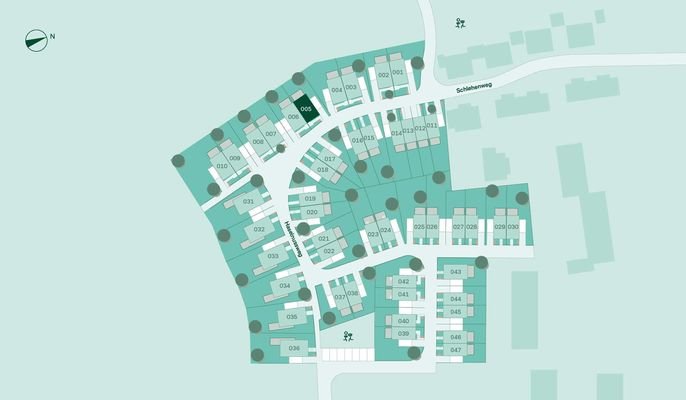 Lage des Doppelhauses im Quartier