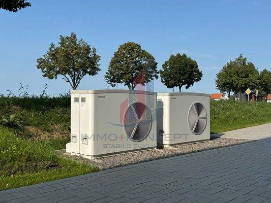 Mit Blick auf die Wärmepumpe