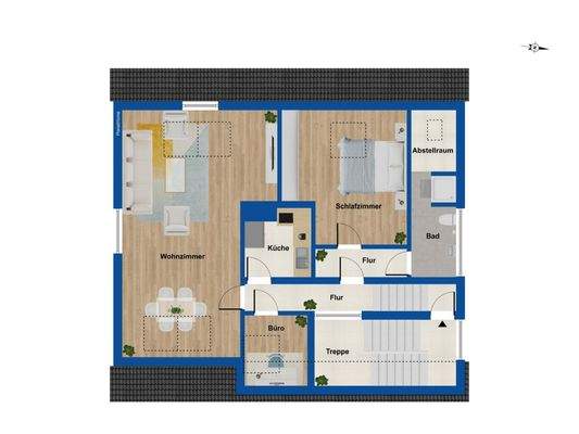 Grundriss Dachgeschosswohnung