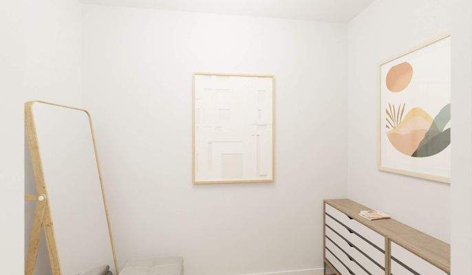 Zusätzlicher Stauraum in der Ankleide