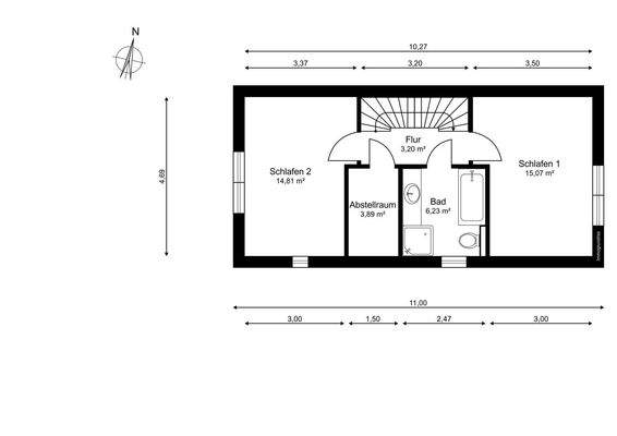 Grundriss 1. Obergeschoss