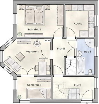 Grundriss Hochparterre