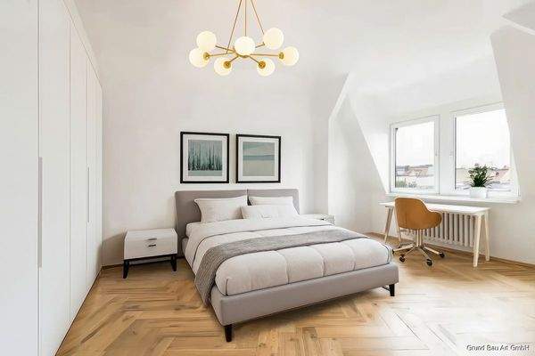 Virtuelle Darstellung Schlafzimmer