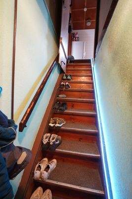 Treppe ins Obergeschoss