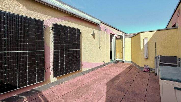 Sichtgeschützte Dachterrasse