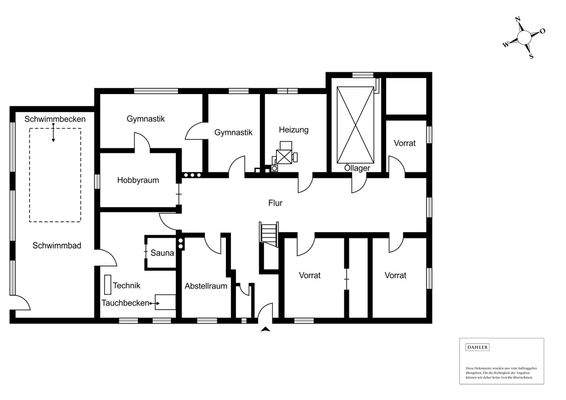 Haupthaus - Keller und Schwimmbad