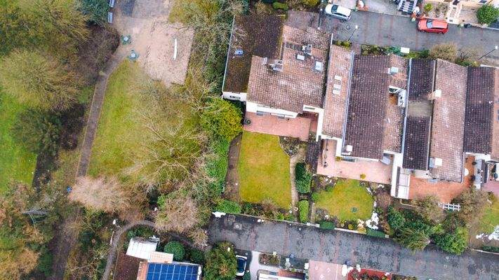 Häuserzeile von oben