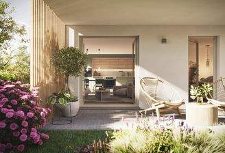 Visualisierung der modernen Terrasse