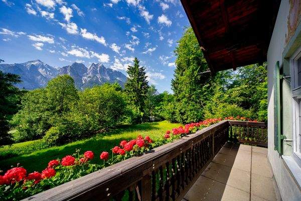 Zugspitzblick vom Balkon