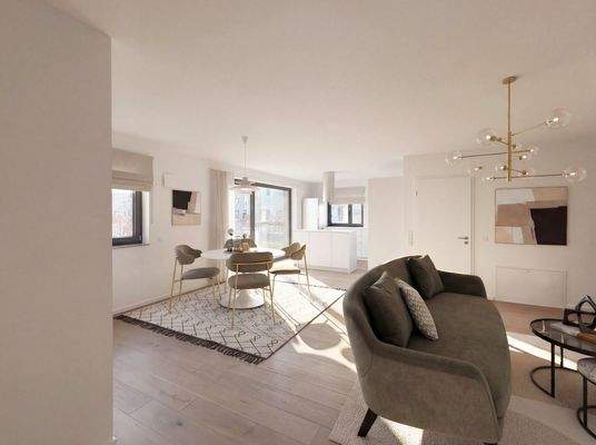 Wohnbereich mit Beispielausstattung