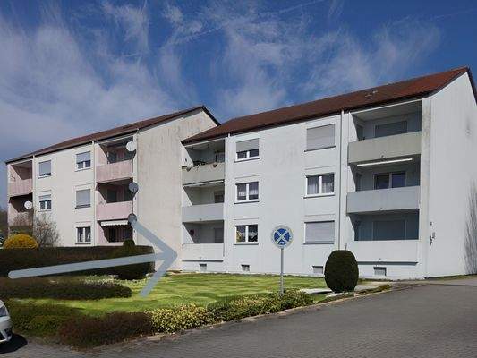 Ansicht Haus mit Balkone