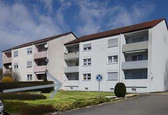 Ansicht Haus mit Balkone