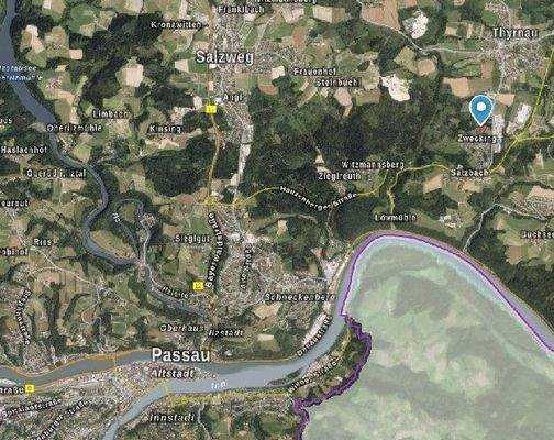 Lage Passau Thyrnau-Zwecking