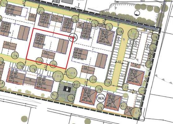 Auszug aus dem Bebauungsplan