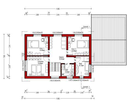 Grundriss Obergeschoss