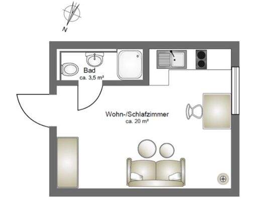 Grundriss - Apartment 8