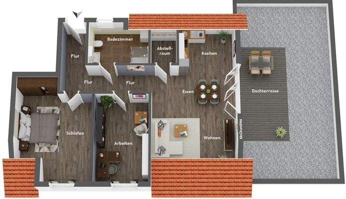 Grundriss mit Raumangaben