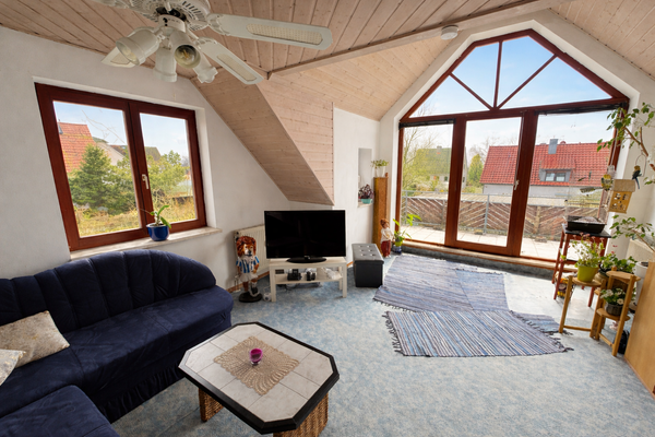 Blick in das Wohnzimmer