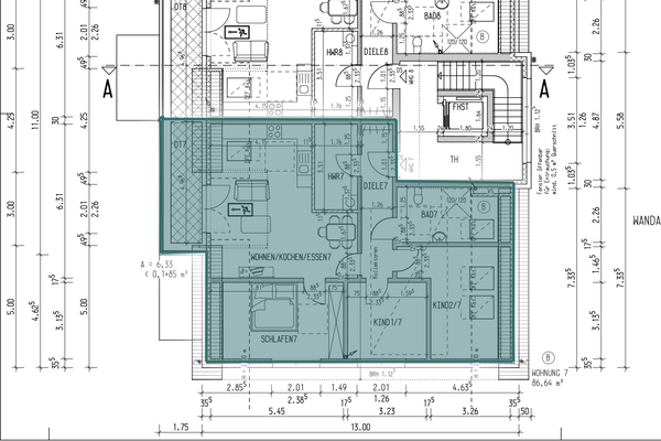 Grundriss Haus A DG WGH A7