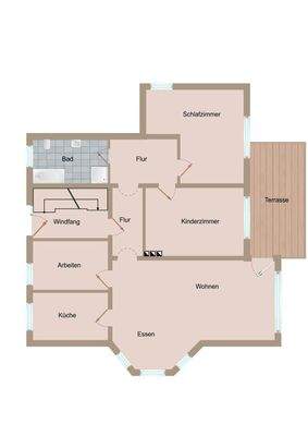 Grundriss-Skizze Erdgeschoss