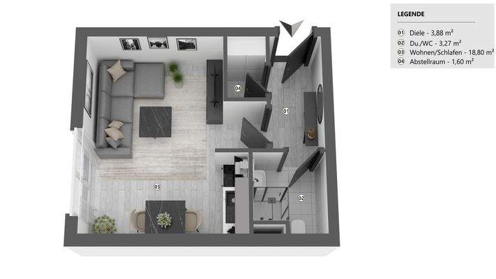 Grundriss Whg 16 Mannheim Q4