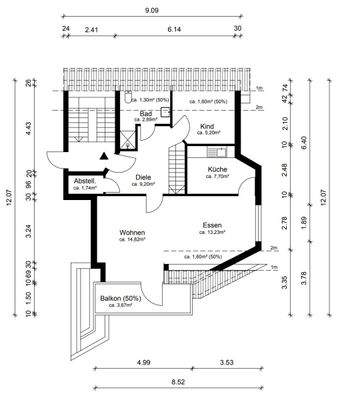 Grundriss untere Ebene 