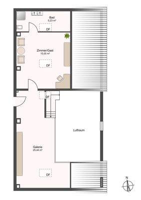 Galerie und Dachraum
