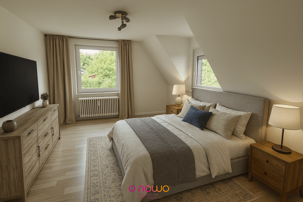 Schlafzimmer - Moblierungsvorschlag (KI generiert)