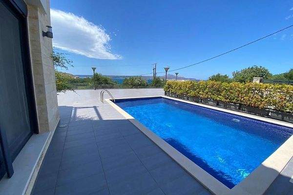 Kreta, Kera: Elegante Steinvilla mit Meerblick und Hamam zu verkaufen