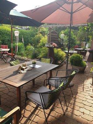 Gartenterrasse für Gäste.