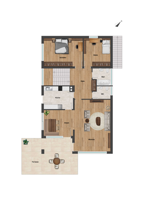 Einrichtungsbeispiel Erdgeschoss