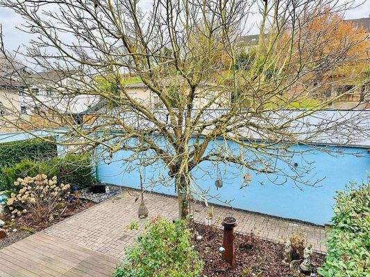 Die Gartenoase von oben