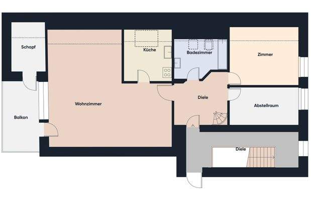 Grundriss ohne Maßstab / Erdgeschoss