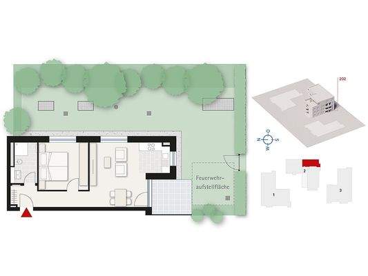 Grundriss mit Garten