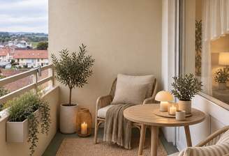 Südbalkon mit Bergsicht