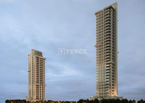Apartments in a Secure Complex with Sea View in Ataşehir