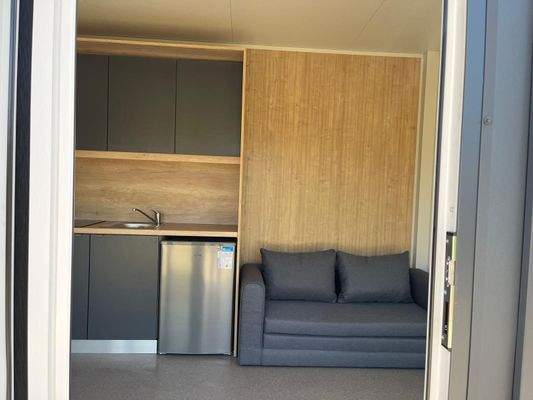 Küche mit Wohnbereich